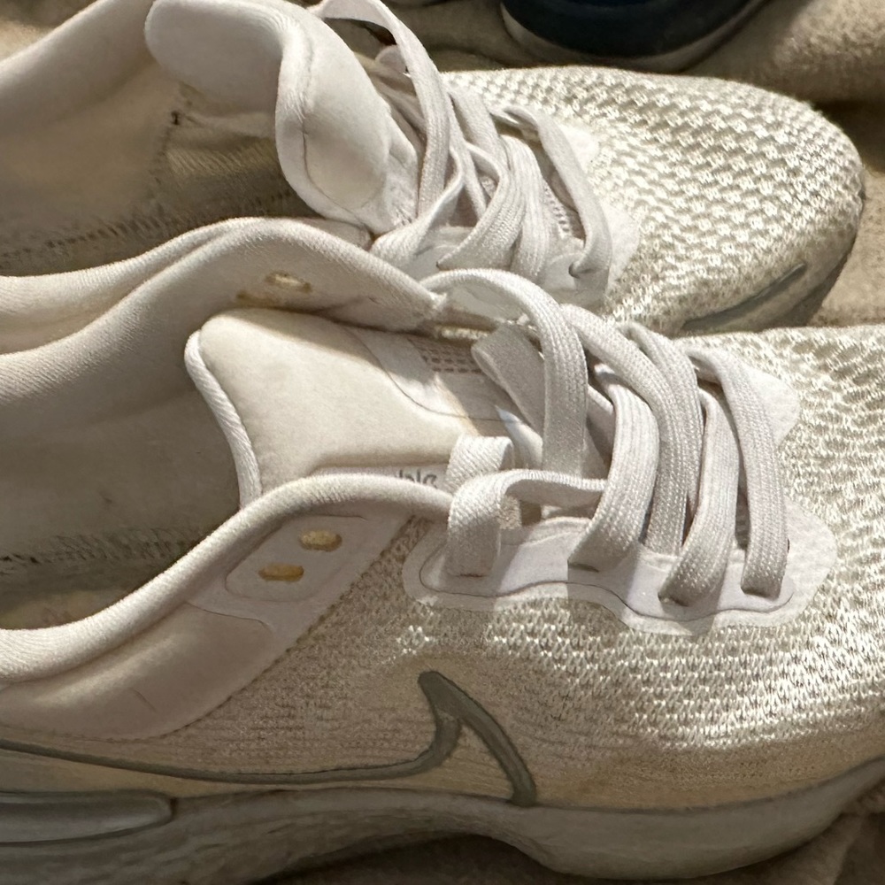 White nike sports sneakers